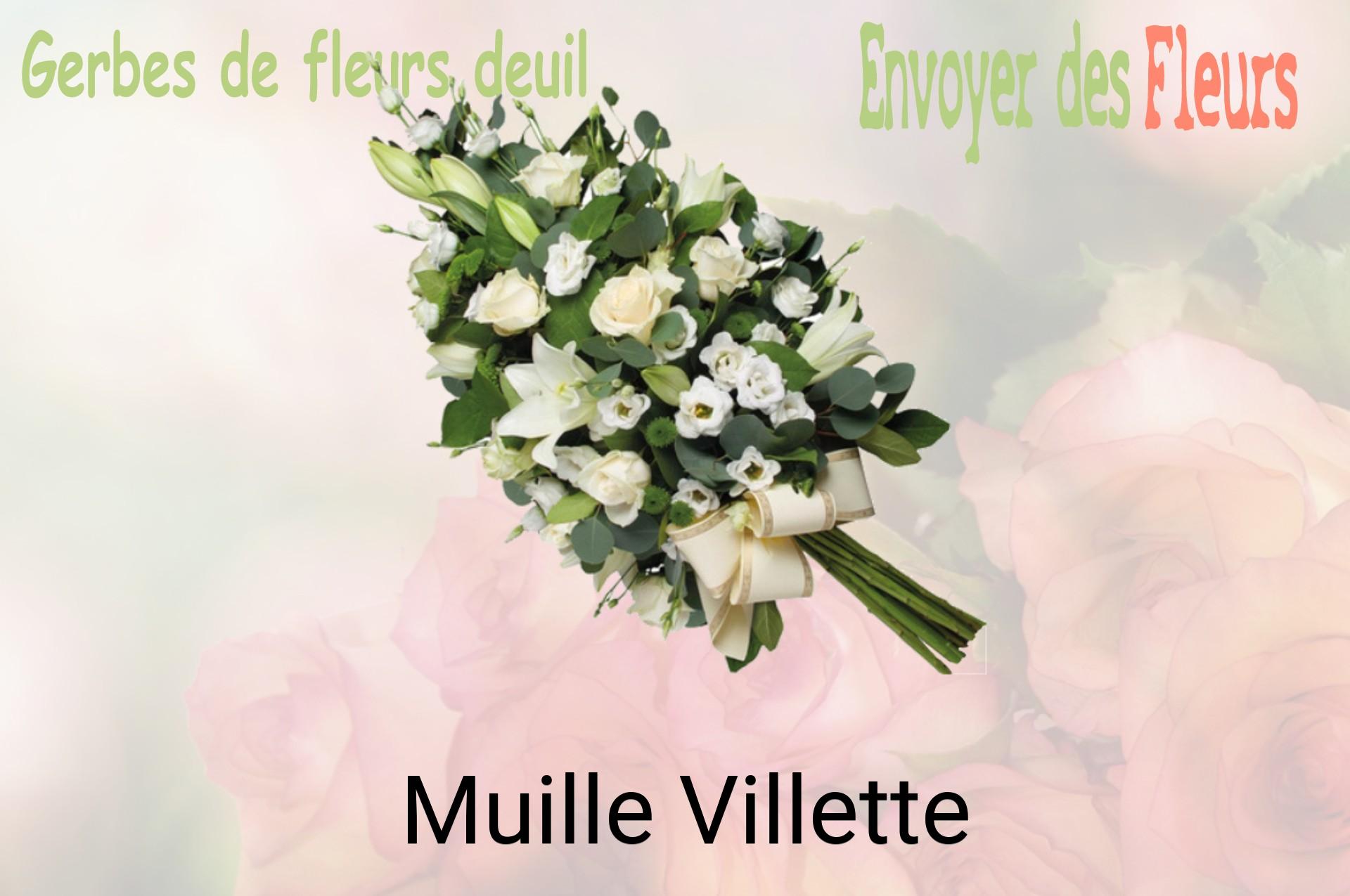 Gerbe de fleurs de deuil livrée à Muille-Villette